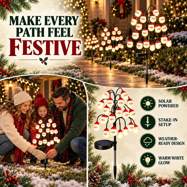 lampvero® 🎅☀️ Santa Solar Pathway Lights