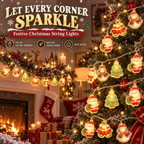 lampvero® 🎄✨ Christmas Character String Lights