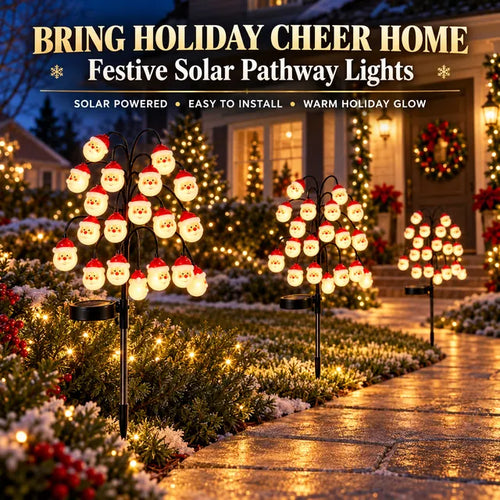 lampvero® 🎅☀️ Santa Solar Pathway Lights