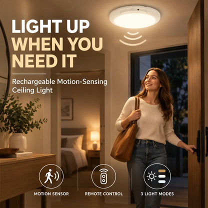 lampvero® 💡🚶 Rechargeable Motion-Sensing Ceiling Light