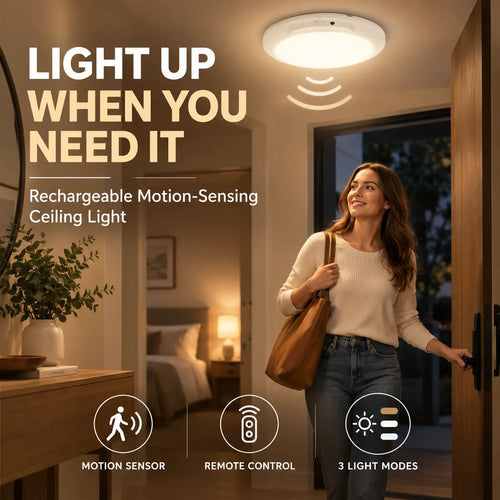 lampvero® 💡🚶 Rechargeable Motion-Sensing Ceiling Light