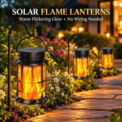 lampvero® 🔥☀️ Solar Flame Lantern
