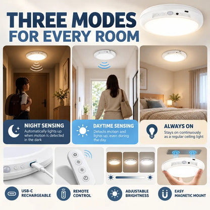 lampvero® 💡🚶 Rechargeable Motion-Sensing Ceiling Light