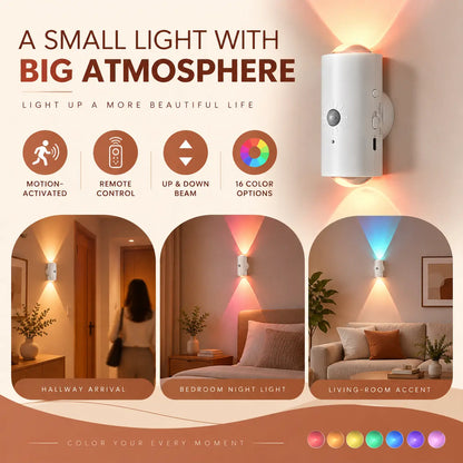 lampvero® 🌈✨ Up & Down Ambient Motion Wall Light