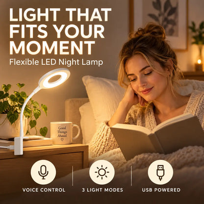 lampvero® 🎙️💡 Voice-Controlled Flexible LED Ring Lamp