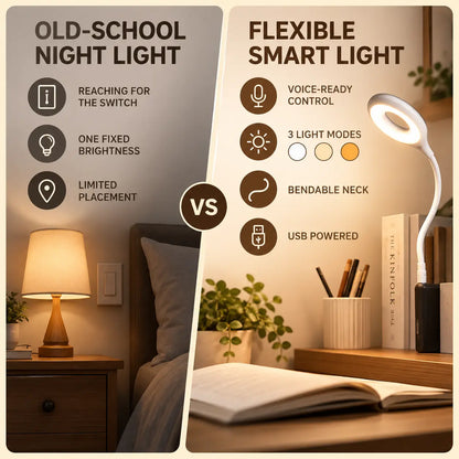 lampvero® 🎙️💡 Voice-Controlled Flexible LED Ring Lamp
