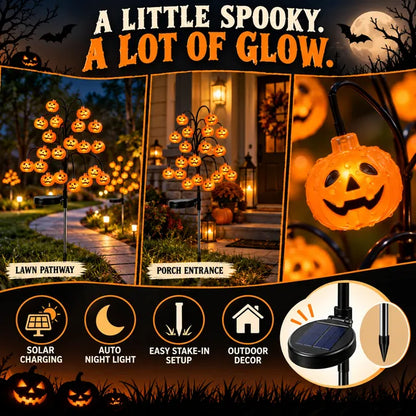 lampvero® 🎃☀️ Solar Pumpkin Tree Garden Light