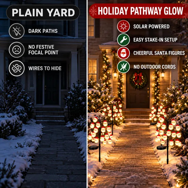 lampvero® 🎅☀️ Santa Solar Pathway Lights