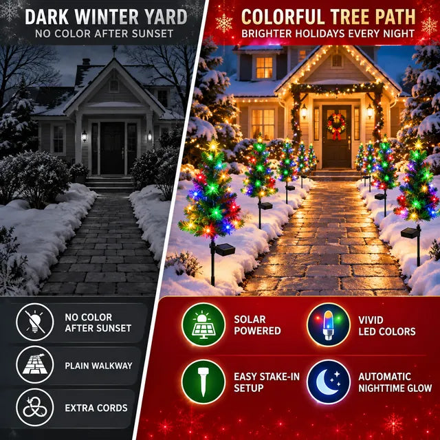 lampvero® 🎄☀️ Solar Christmas Tree Garden Lights