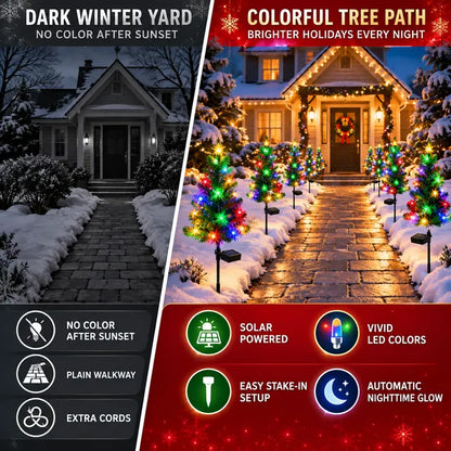 lampvero® 🎄☀️ Solar Christmas Tree Garden Lights