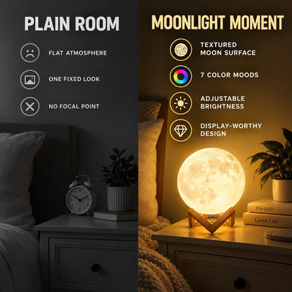 lampvero® 🌙✨ Textured Moon Lamp
