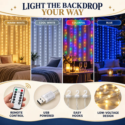 lampvero® ✨🪟 USB Curtain String Lights